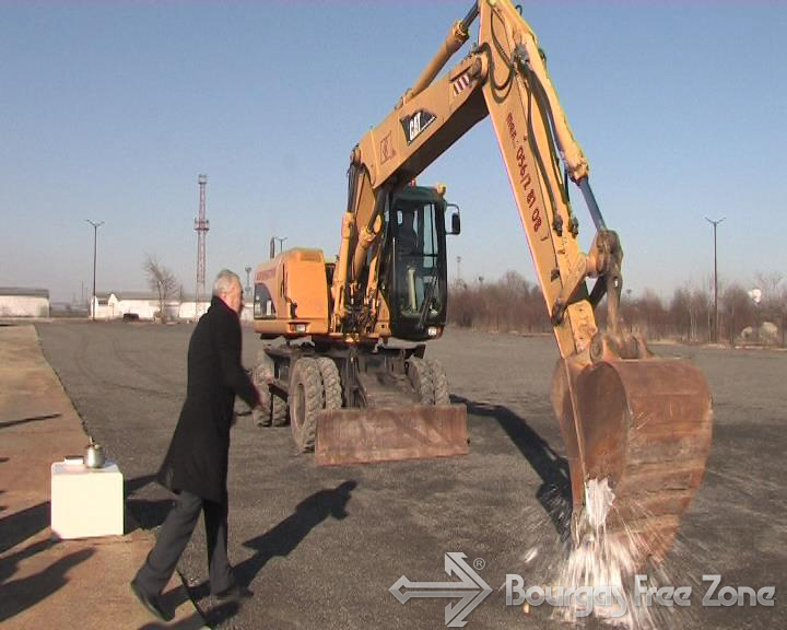 Construction of new covered warehouse area - ground - breaking ceremony